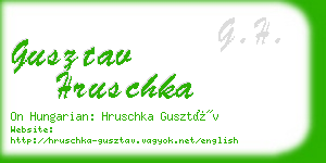 gusztav hruschka business card